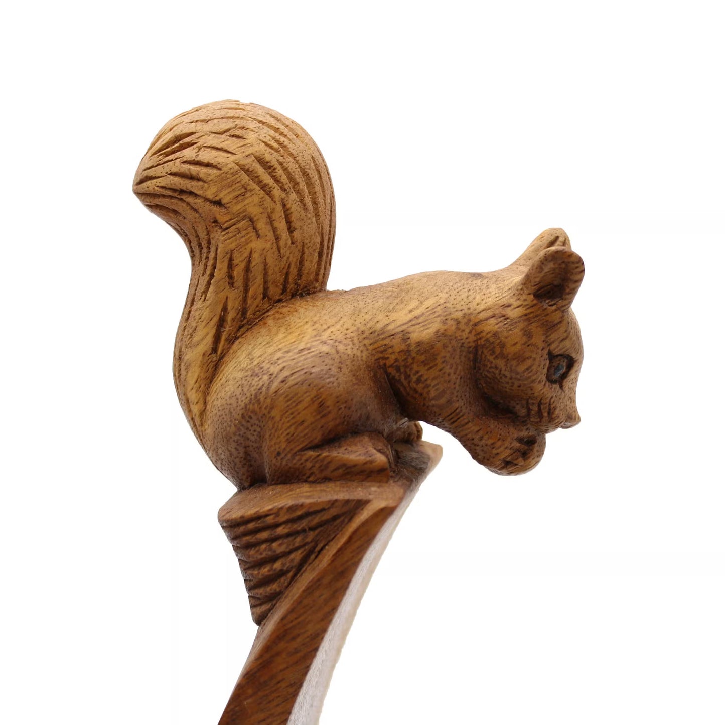 Squirrel - Handmade High Quality Suar Wood Balancing Animal Wine Bottle Holder