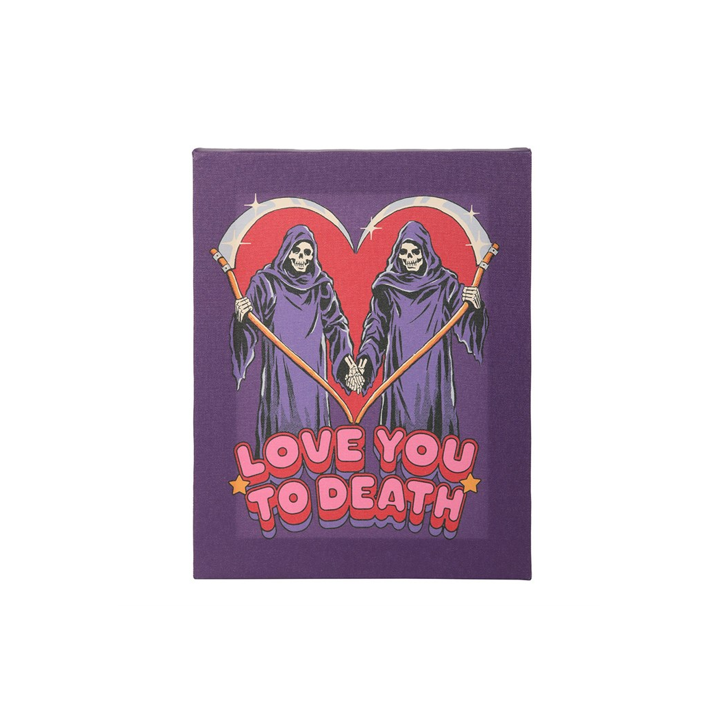 19x25cm Love You To Death Canvas Plaque by Steven Rhodes