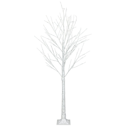 4ft LED Lit White Christmas Birch Twig Tree