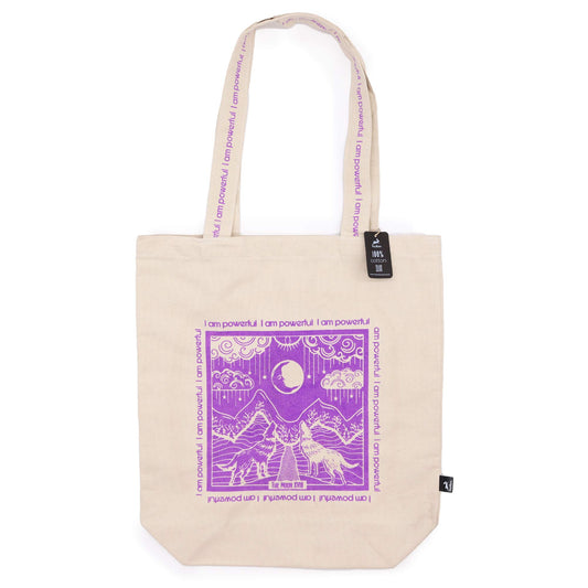 Moon Tarot Card Eco-Friendly Cotton Canvas Tote Bag - I Am Powerful