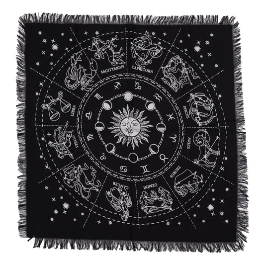 Esoteric Cotton Altar Cloth - Horoscope