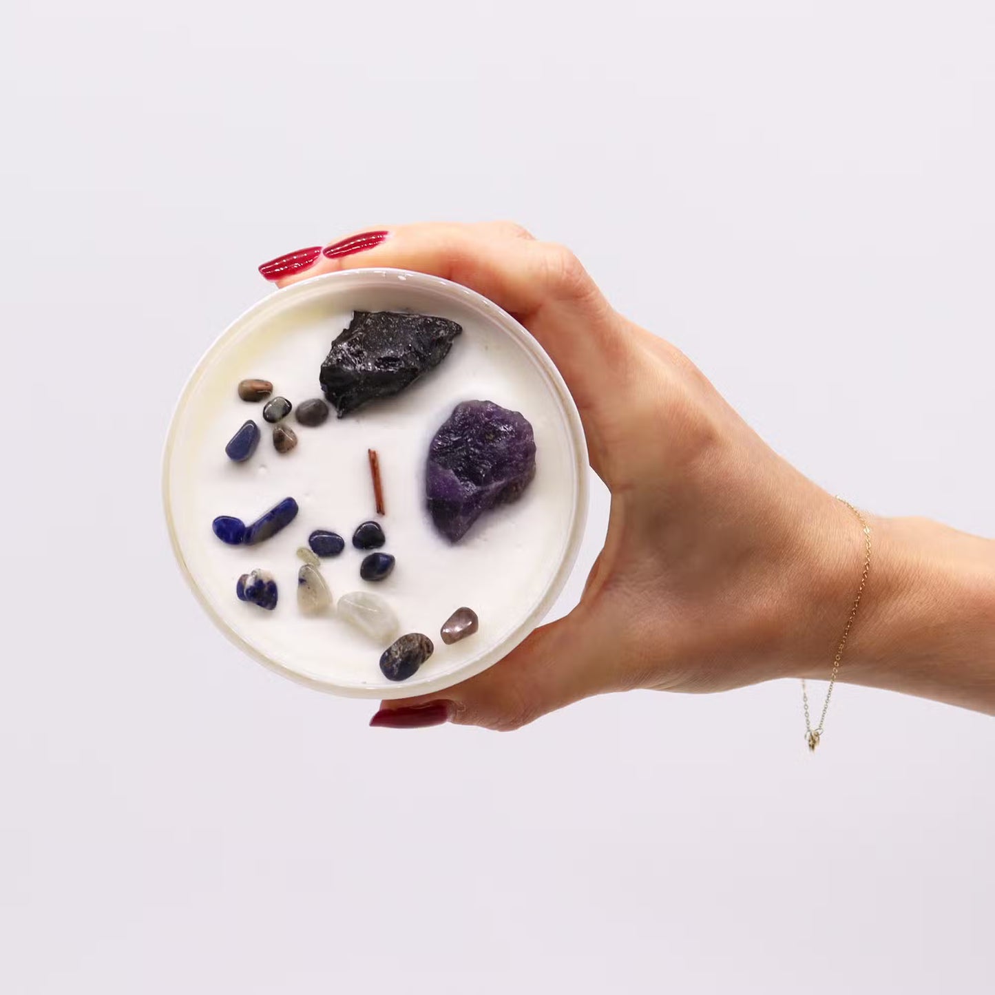 Scented Chakra Crystal and Eco-Friendly Soy Wax Candle - Solar Plexus Chakra