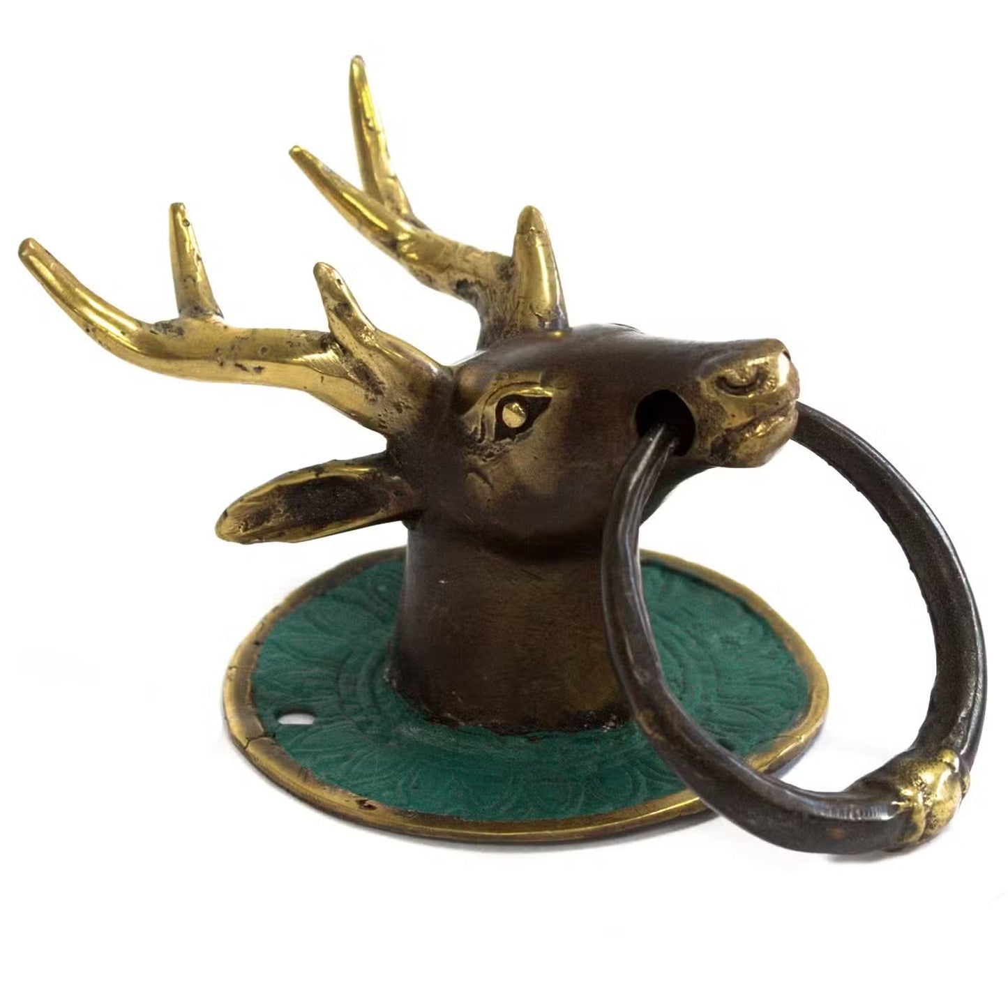 Animal Brass Door Knocker - Stags Head