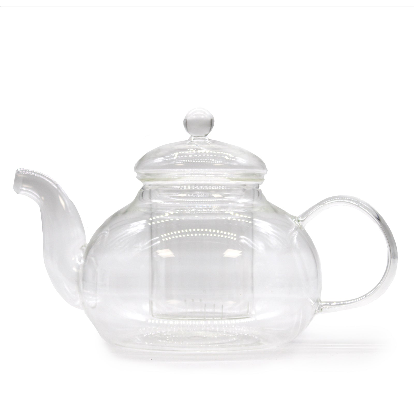 800ml Glass Round Pearl Infuser Teapot with Strainer