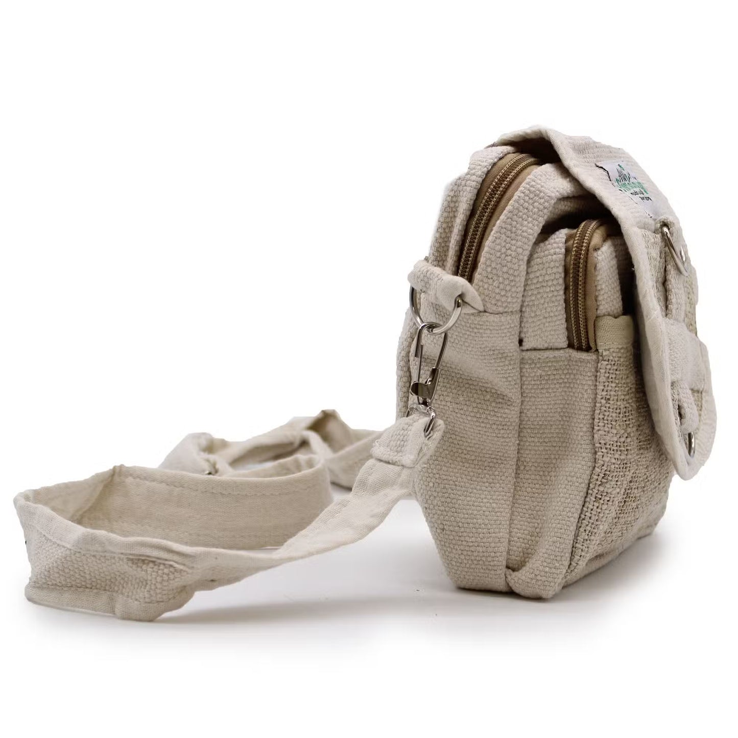 Eco-Friendly Hemp and Cotton Travel Bag - Natural