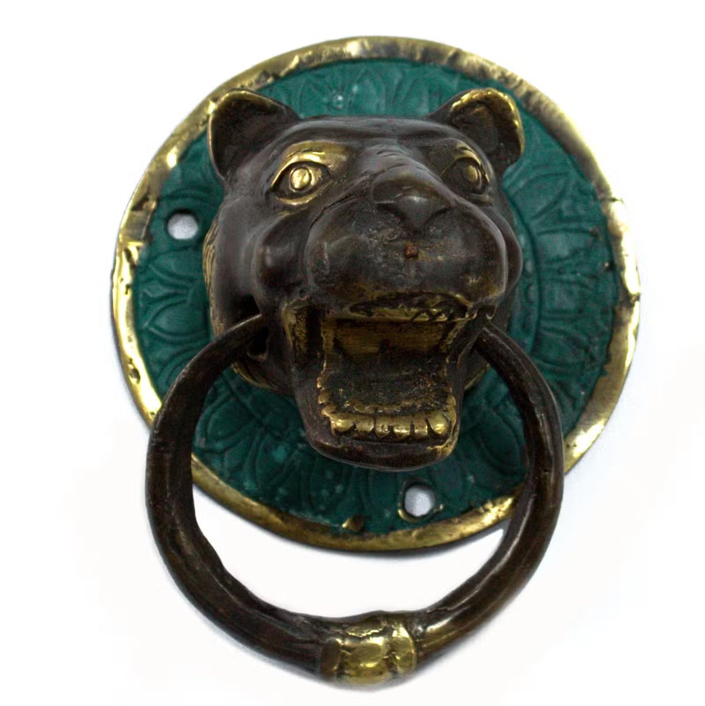 Animal Brass Door Knockers - Tigers Head