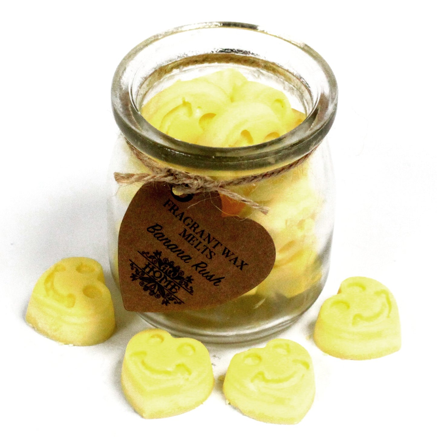Banana Rush Heart Shaped Soy Wax Warmer Melts in a Jar - Light Collection