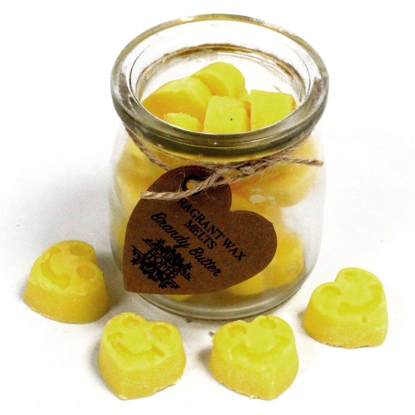 Brandy Butter Heart Shaped Soy Wax Warmer Melts in a Jar - Light Collection