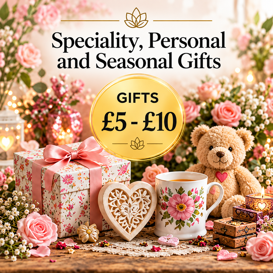 Speciality, Personal and Seasonal Gifts £5 - £10 by Quintessential Holistic Health. Featuring wrapped presents, decorative keepsakes, seasonal gifts and gift accessories.