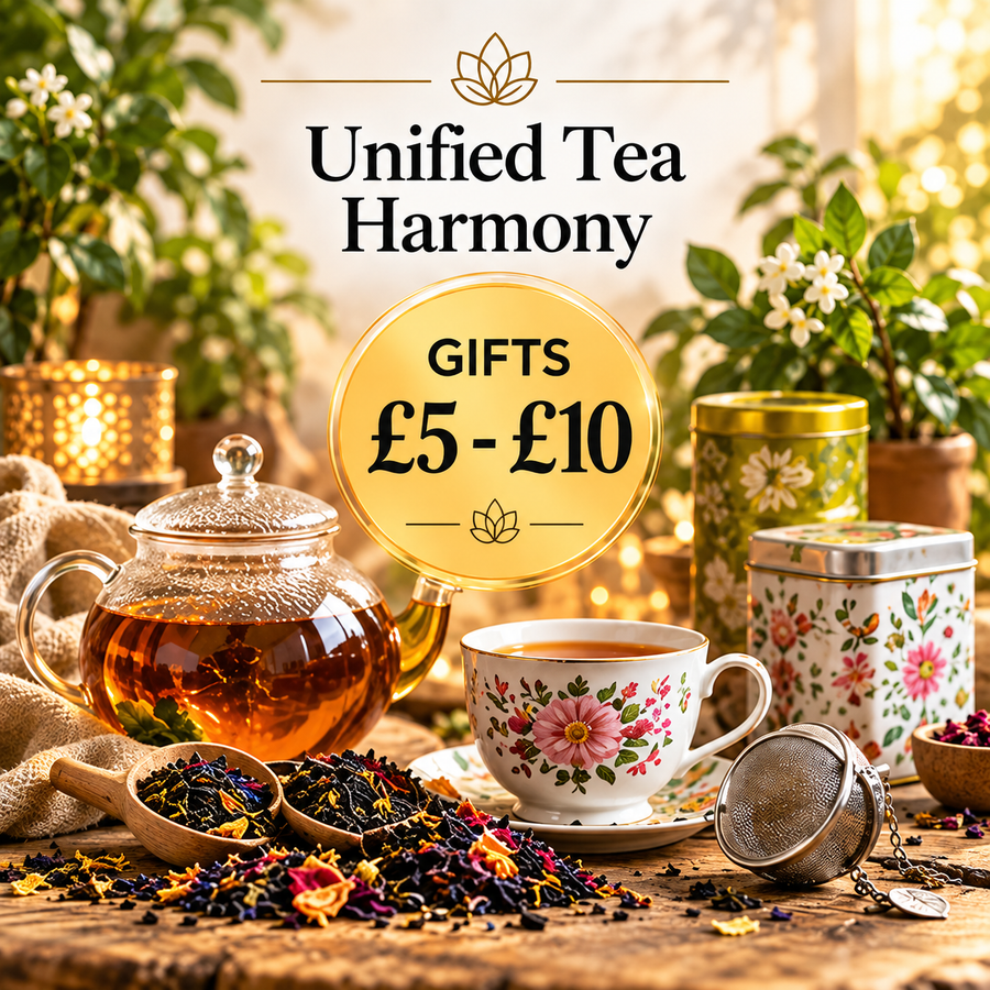 Unified Tea Harmony £5 - £10 by Quintessential Holistic Health. Featuring loose-leaf tea, teapots, floral tea cups, tea infusers and brewing accessories.