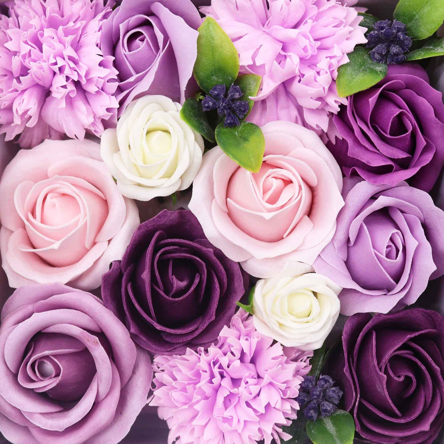 Flower Shaped Soap Gift Boxes - Lavender and Rose and Carnation Collection