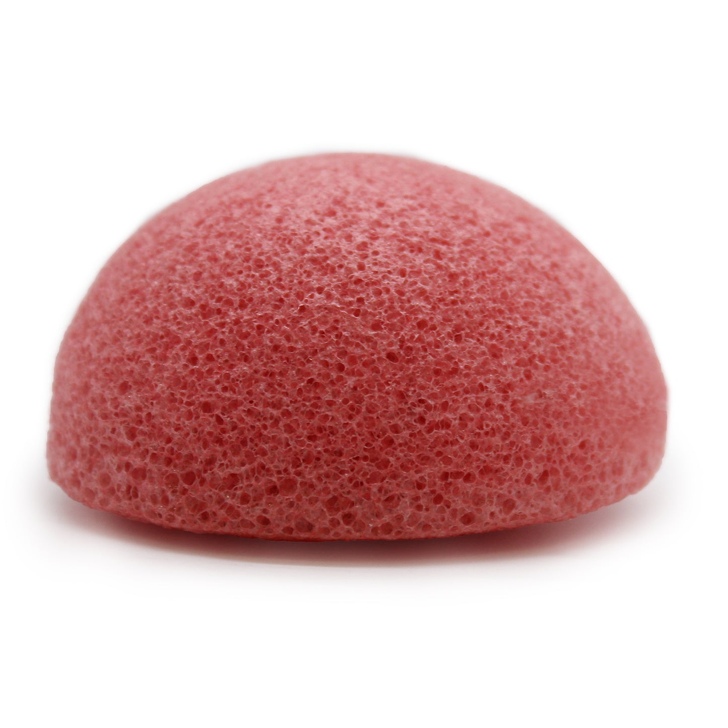 Half Round Shaped Rose Coloured Natural Japanese Style Konjac Sponge