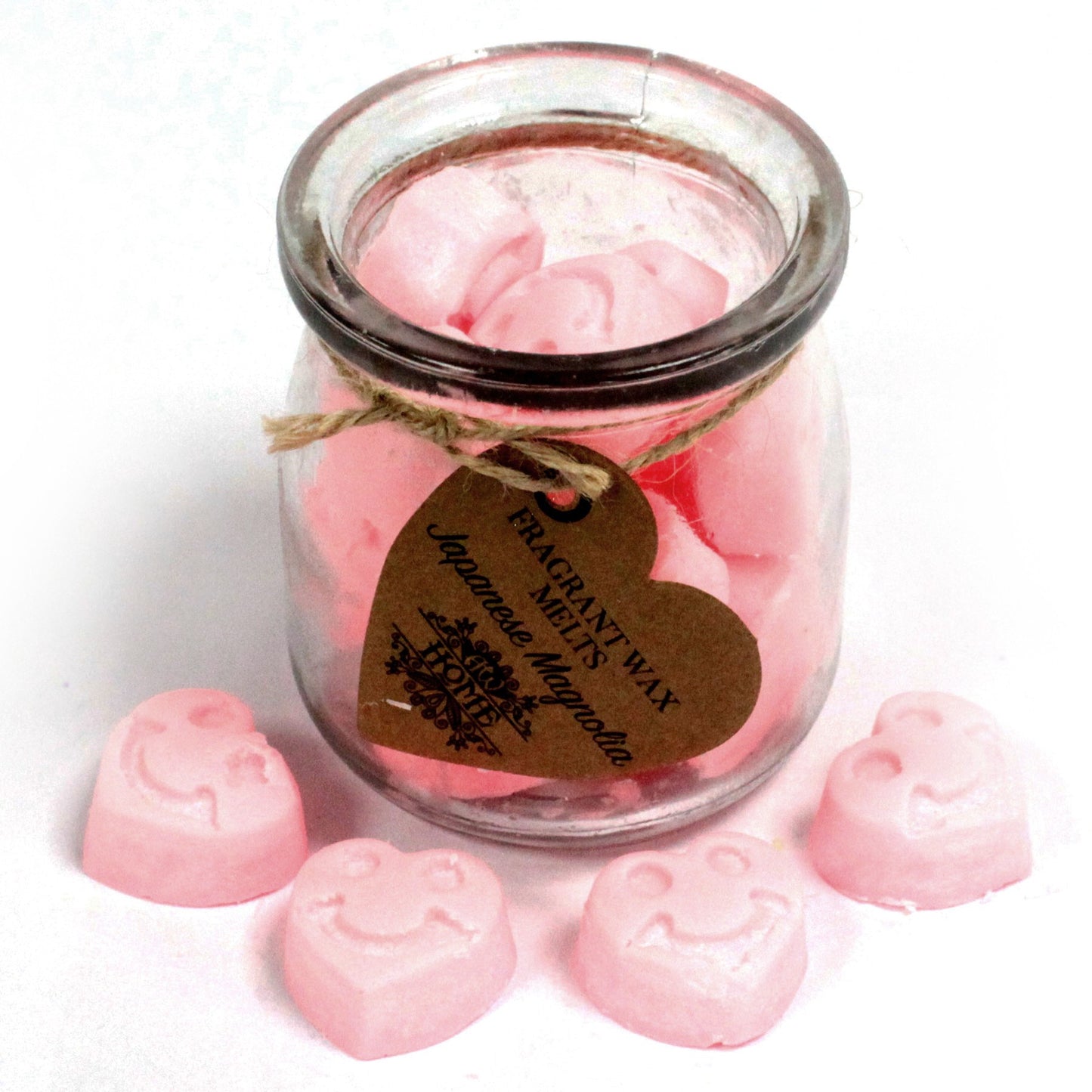 Japanese Magnolia Heart Shaped Soy Wax Warmer Melts in a Jar - Dark Collection