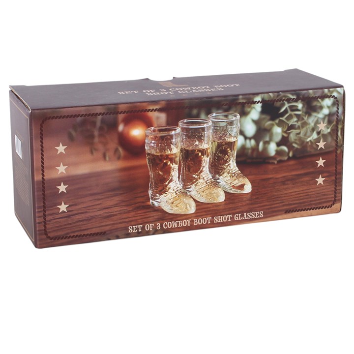 Cowboy Boot Shot Glass Set
