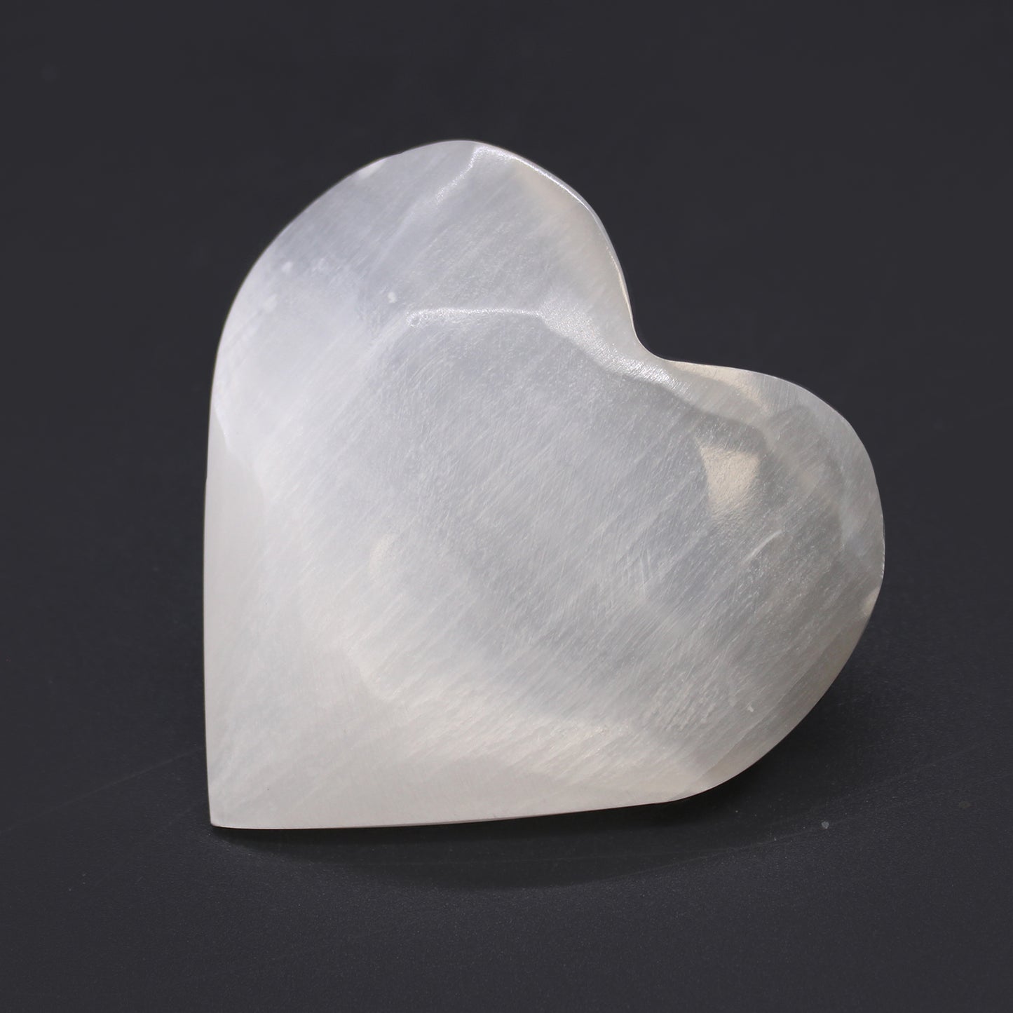 Large Smooth Selenite Crystal Heart