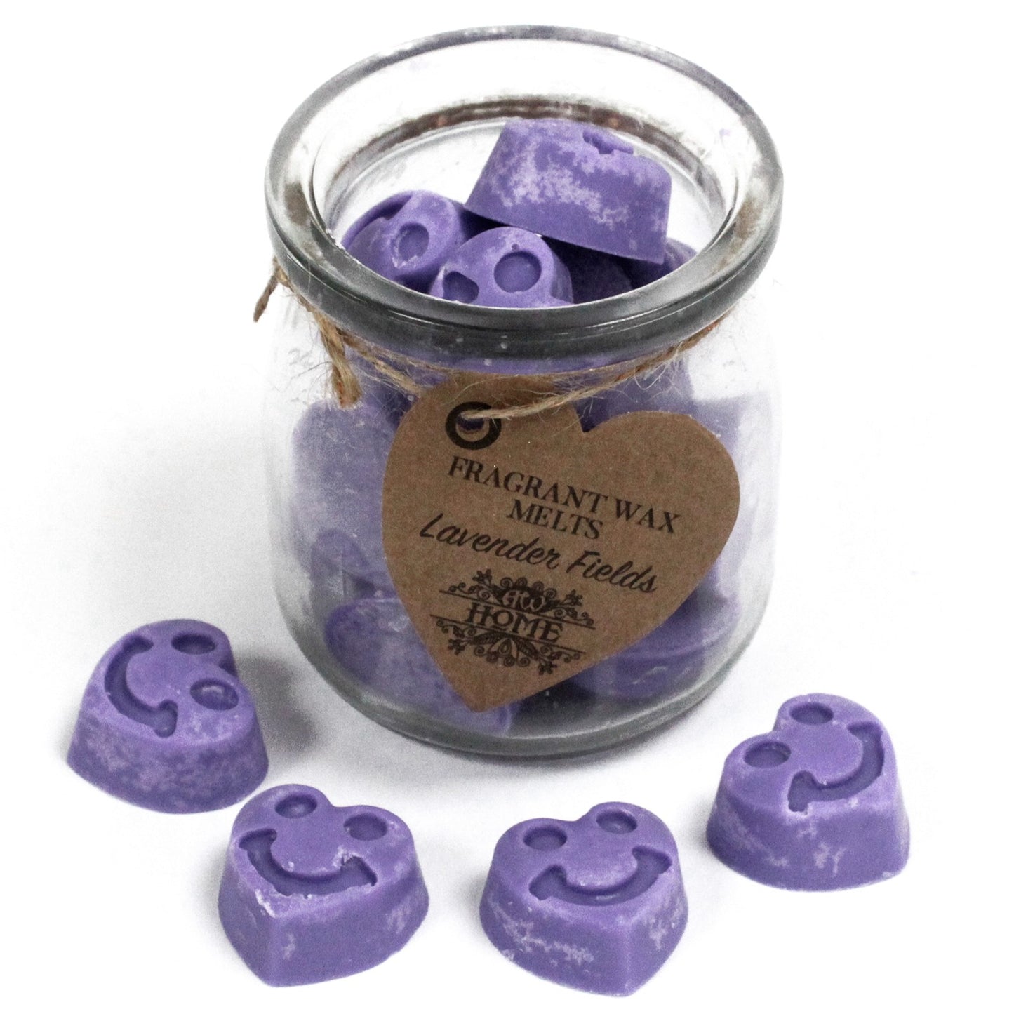 Lavender Fields Heart Shaped Soy Wax Warmer Melts in a Jar - Light Collection