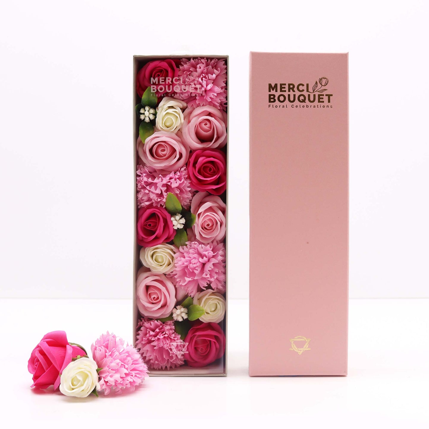 Long Box Flower Shaped Soap Gift Boxes - Pink Collection