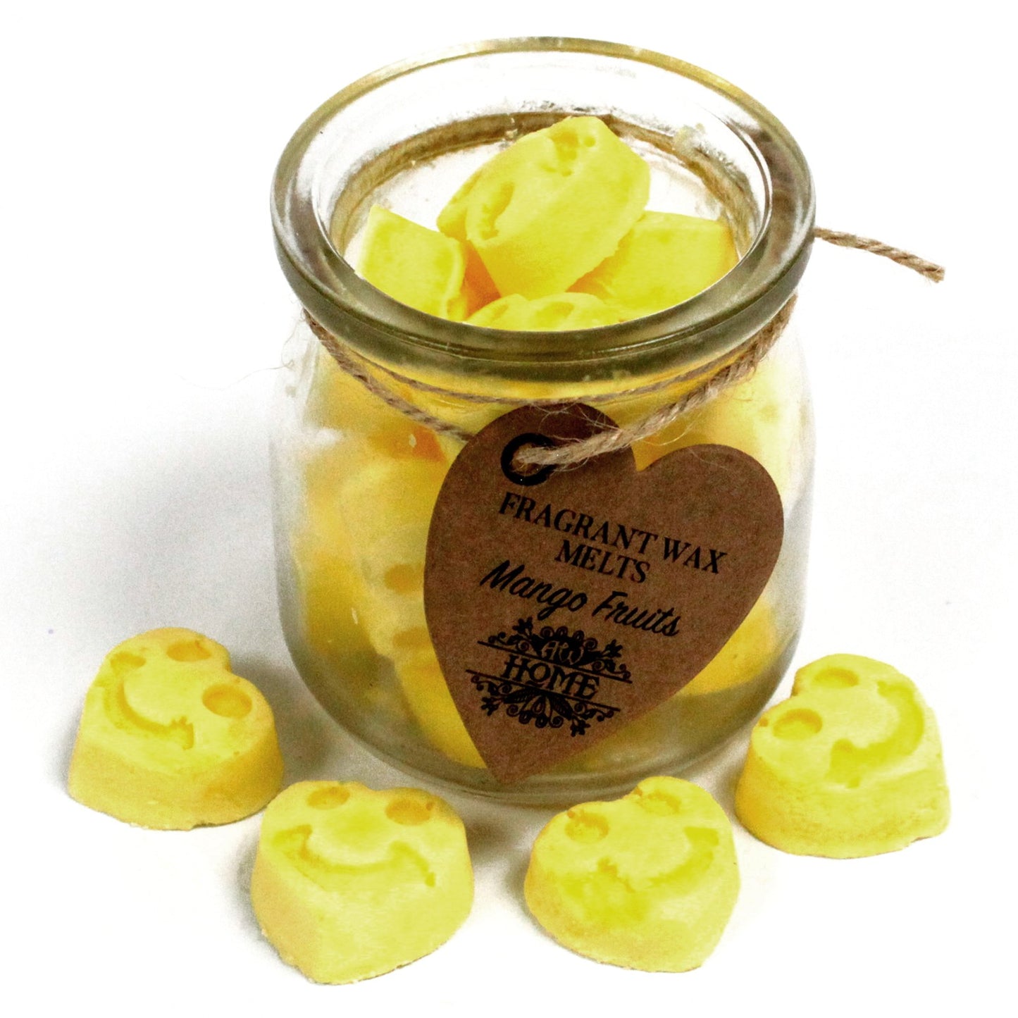 Mango Fruits Heart Shaped Soy Wax Warmer Melts in a Jar - Light Collection