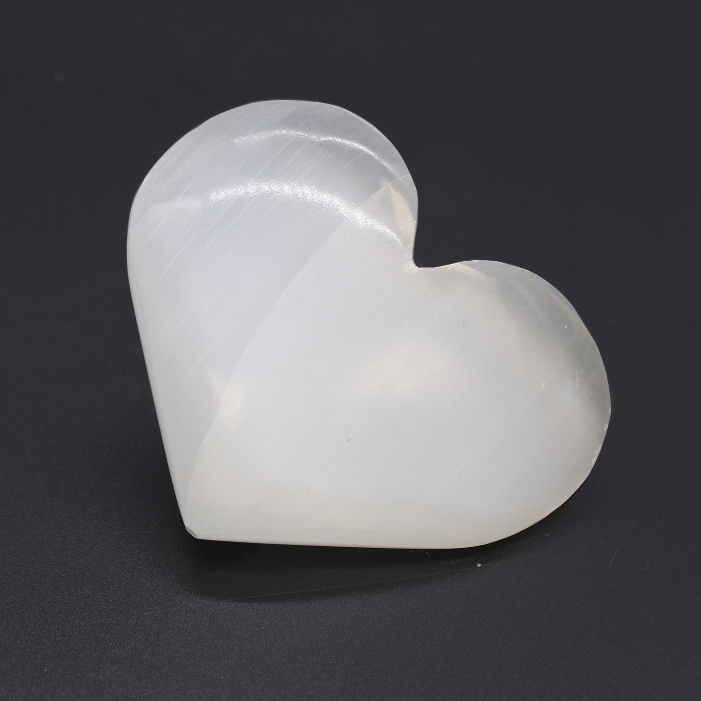Medium Smooth Selenite Crystal Heart