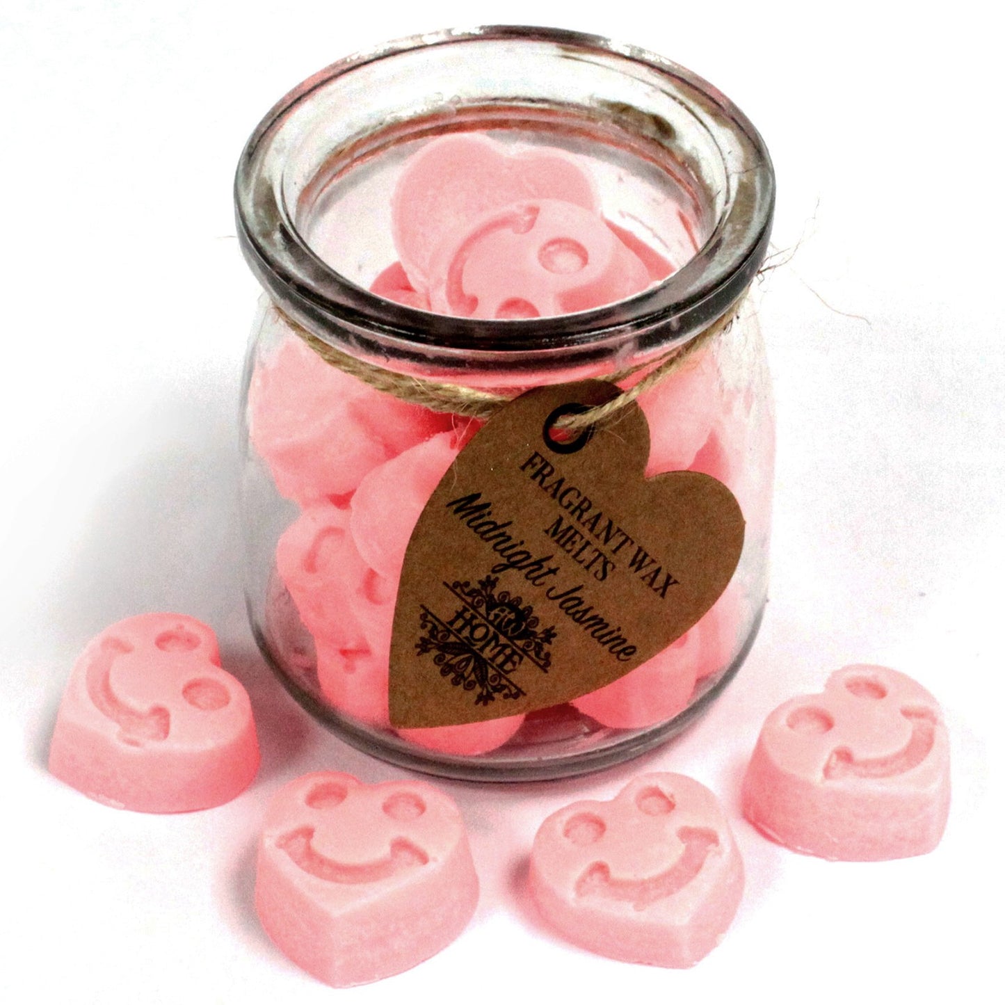 Midnight Jasmine Heart Shaped Soy Wax Warmer Melts in a Jar - Light Collection