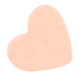 Passion Fruit Peach Coloured Love Heart Scented Bath Bomb