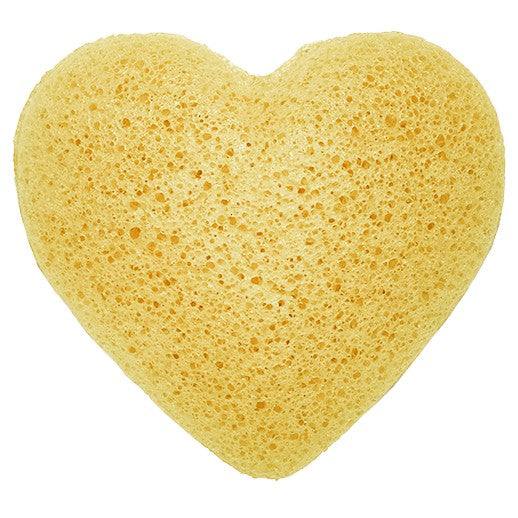 Peach Coloured Heart Shaped Natural Japanese Style Konjac Sponge