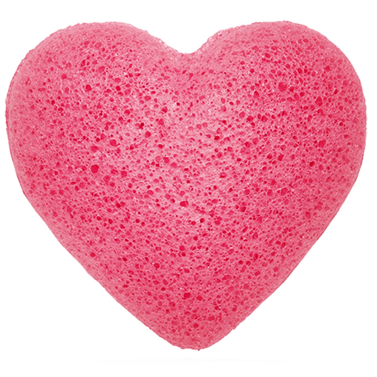 Rose Coloured Heart Shaped Natural Japanese Style Konjac Sponge