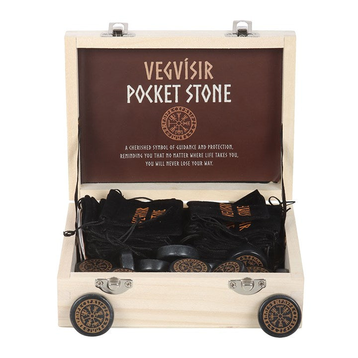 Box of 24 Vegvisir Viking Compass Pocket Stones
