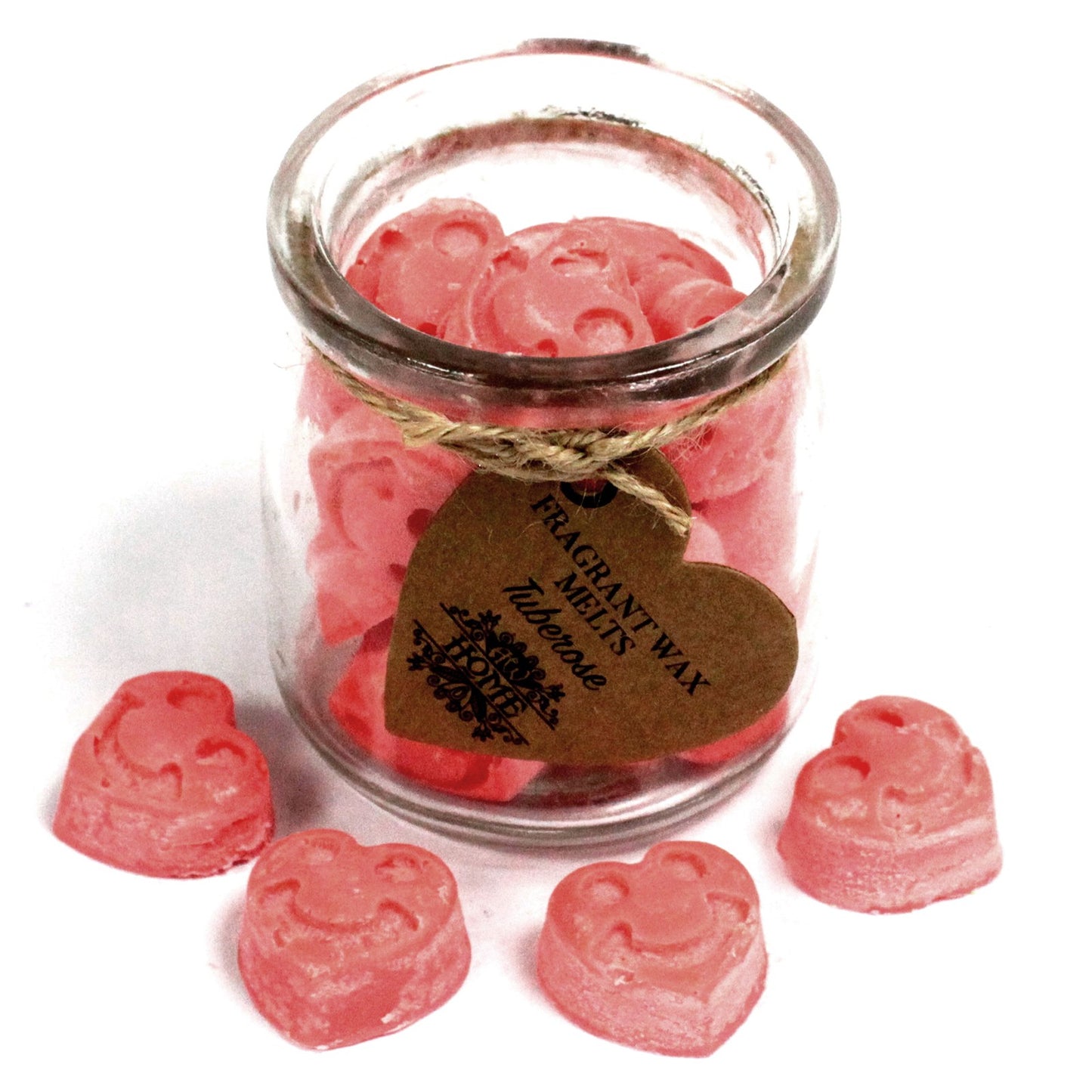 Tuberose Heart Shaped Soy Wax Warmer Melts in a Jar - Dark Collection