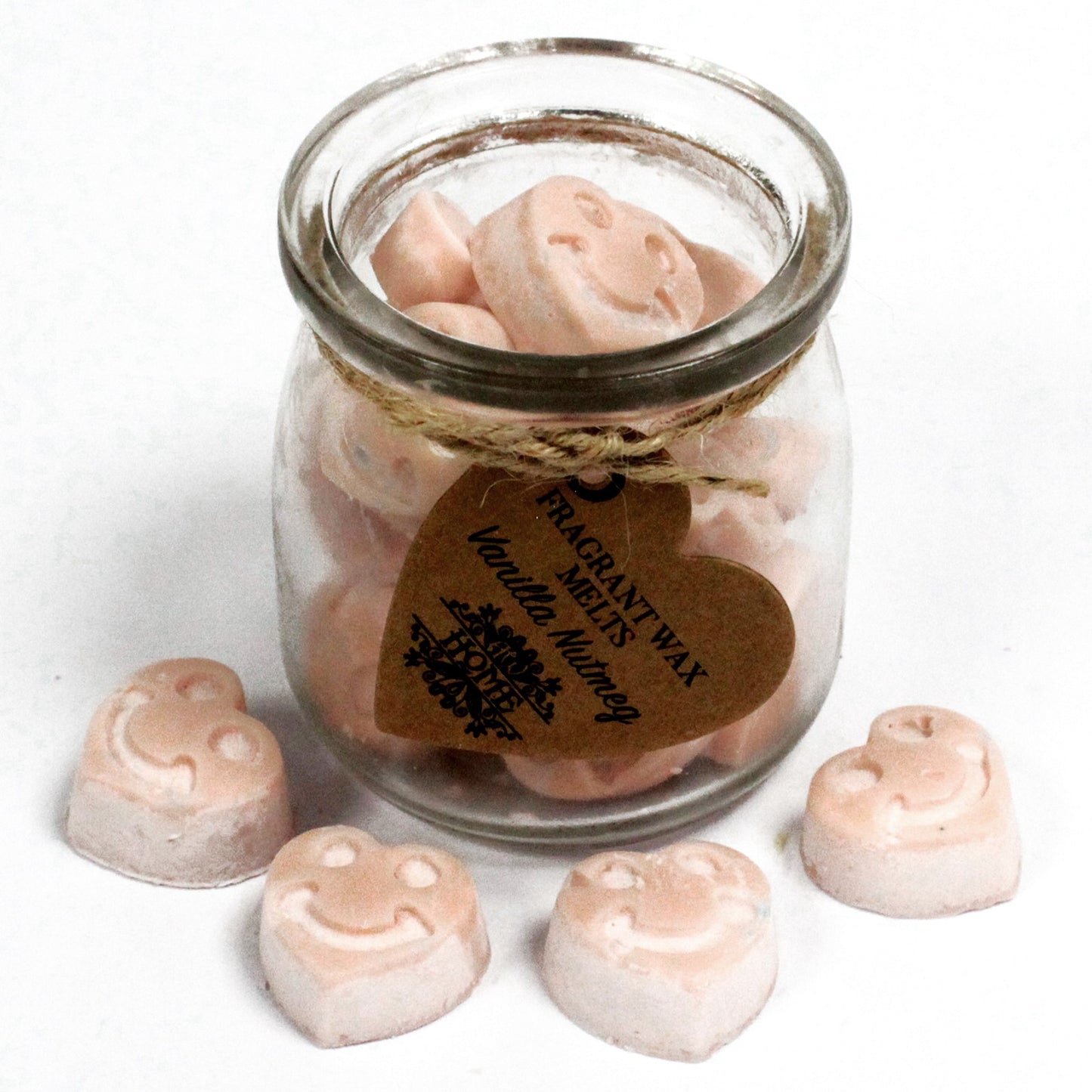 Vanilla Nutmeg Heart Shaped Soy Wax Warmer Melts in a Jar - Light Collection