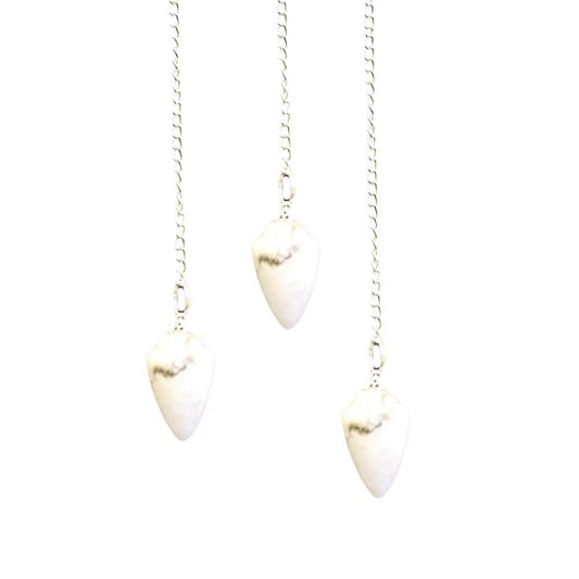 1 x Random Handmade Magic Radiesthesia Pendulum - Rainbow Moonstone Gemstone