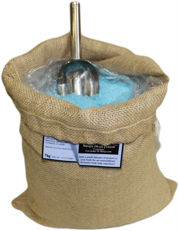 7kg Sleepy Head Potion - Hessian Sack product packaging on clean background from Quintessential Holistic Health Ltd