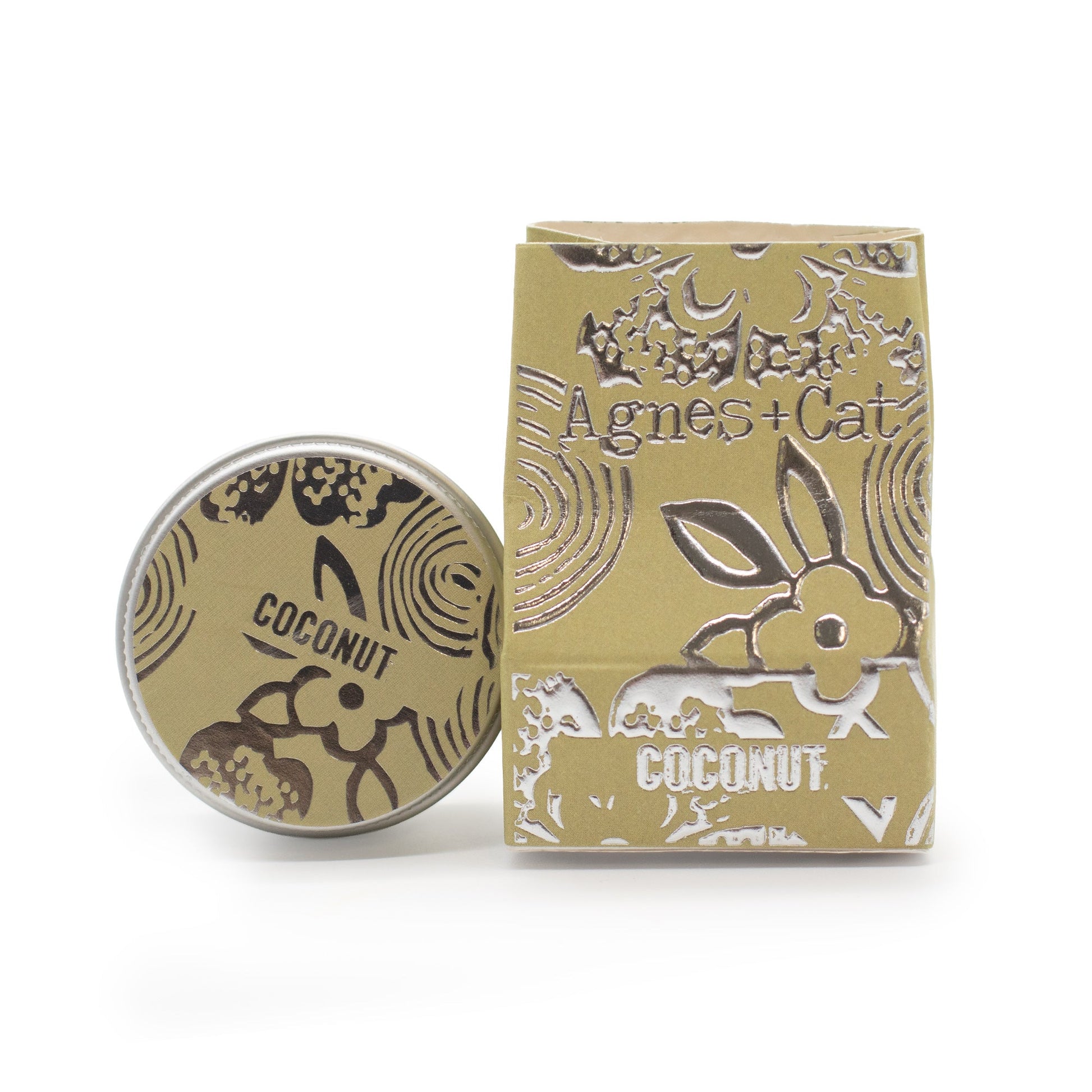 Hand-Poured Vegan-Friendly Natural Lip Balm - Coconut product packaging on clean background from Quintessential Holistic Health Ltd