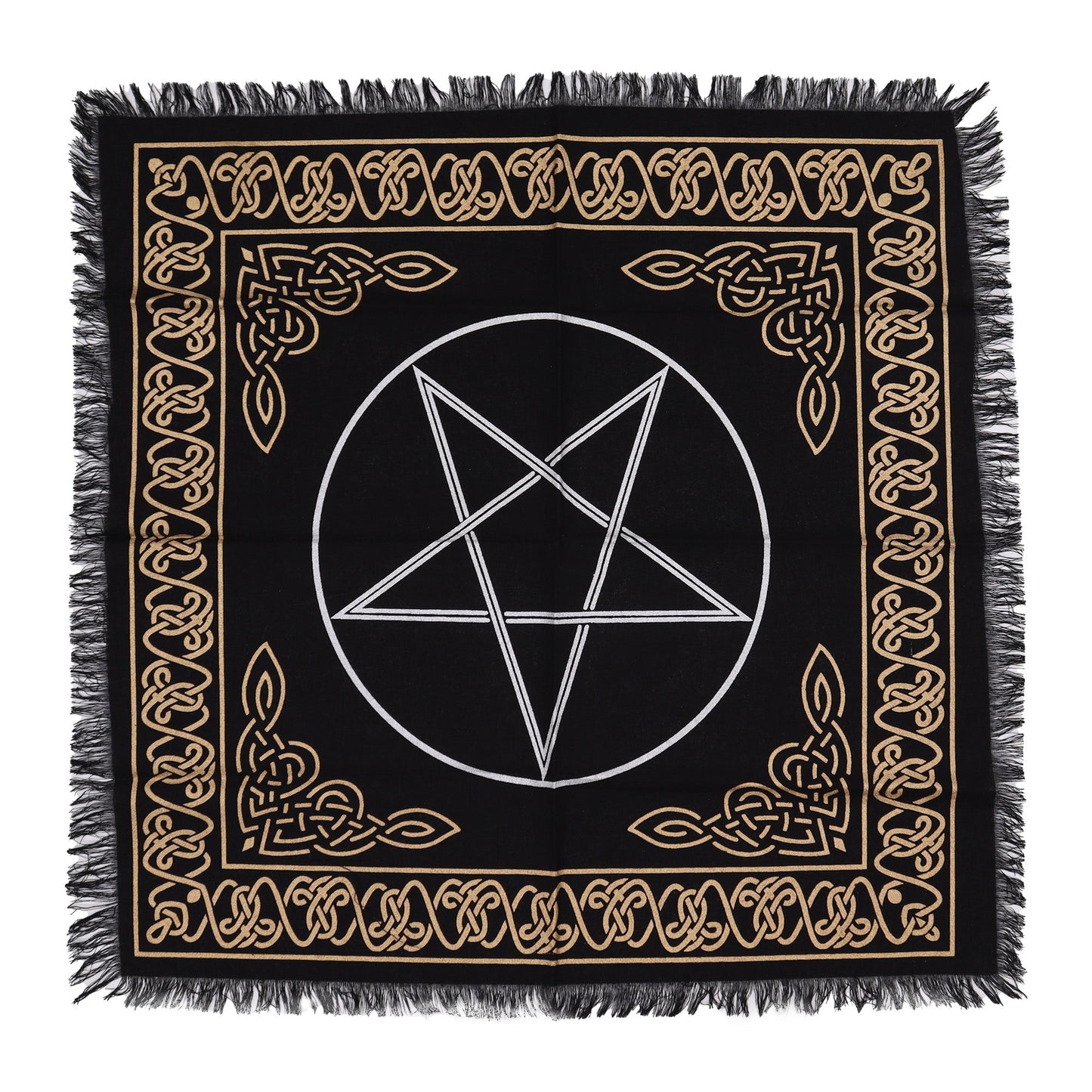 Esoteric Cotton Altar Cloth - Pentagon product packaging on clean background from Quintessential Holistic Health Ltd