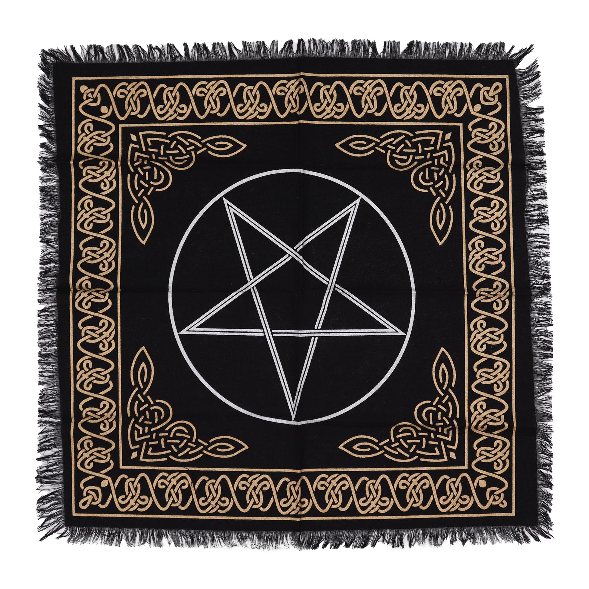 Esoteric Cotton Altar Cloth - Pentagon product packaging on clean background from Quintessential Holistic Health Ltd