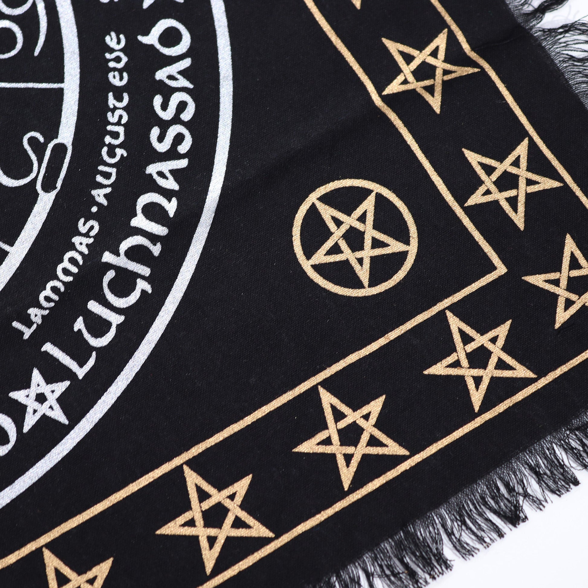 Esoteric Cotton Altar Cloth - Life, Death and Rebirth product packaging on clean background from Quintessential Holistic Health Ltd