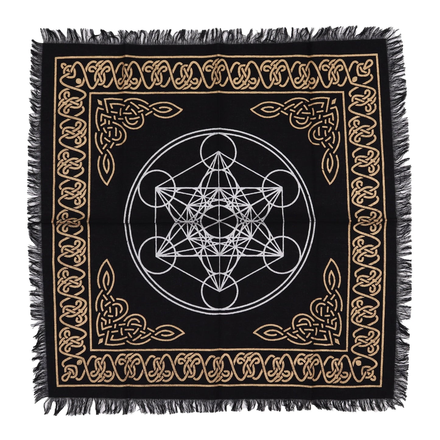 Esoteric Cotton Altar Cloth - Chakra Chart product packaging on clean background from Quintessential Holistic Health Ltd