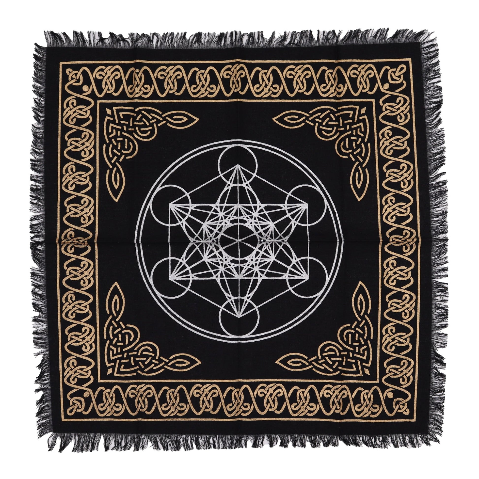 Esoteric Cotton Altar Cloth - Chakra Chart product packaging on clean background from Quintessential Holistic Health Ltd
