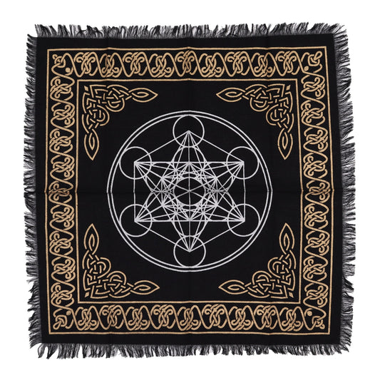 Esoteric Cotton Altar Cloth - Chakra Chart product packaging on clean background from Quintessential Holistic Health Ltd