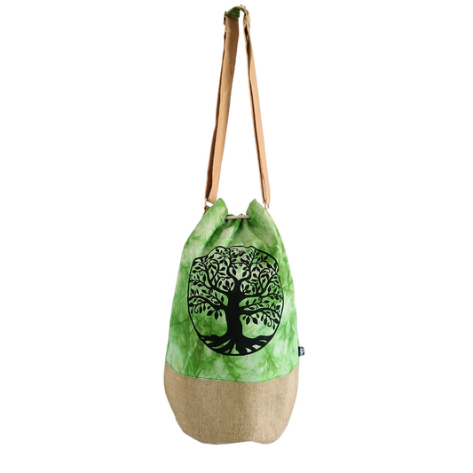 All Natural Backpack - Green Stonewash - Tree of Life product packaging on clean background from Quintessential Holistic Health Ltd