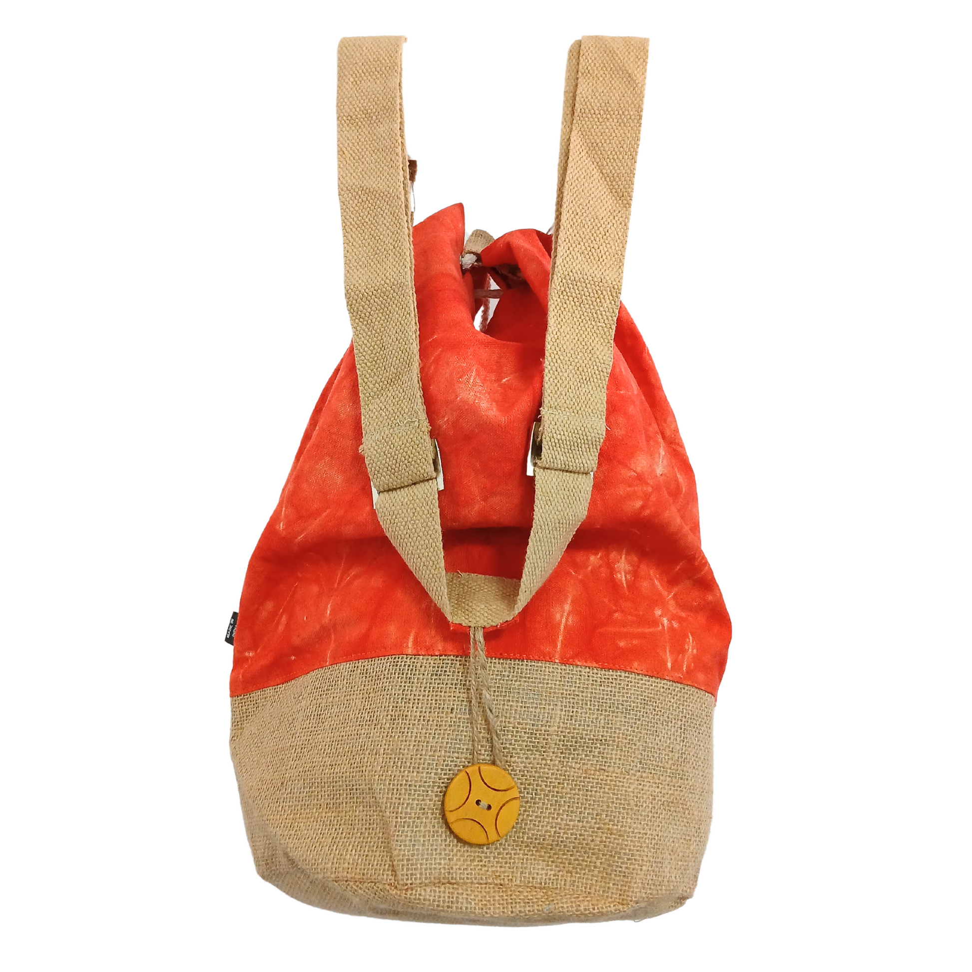 All Natural Backpack - Orange Stonewash - Namaste Hand product packaging on clean background from Quintessential Holistic Health Ltd