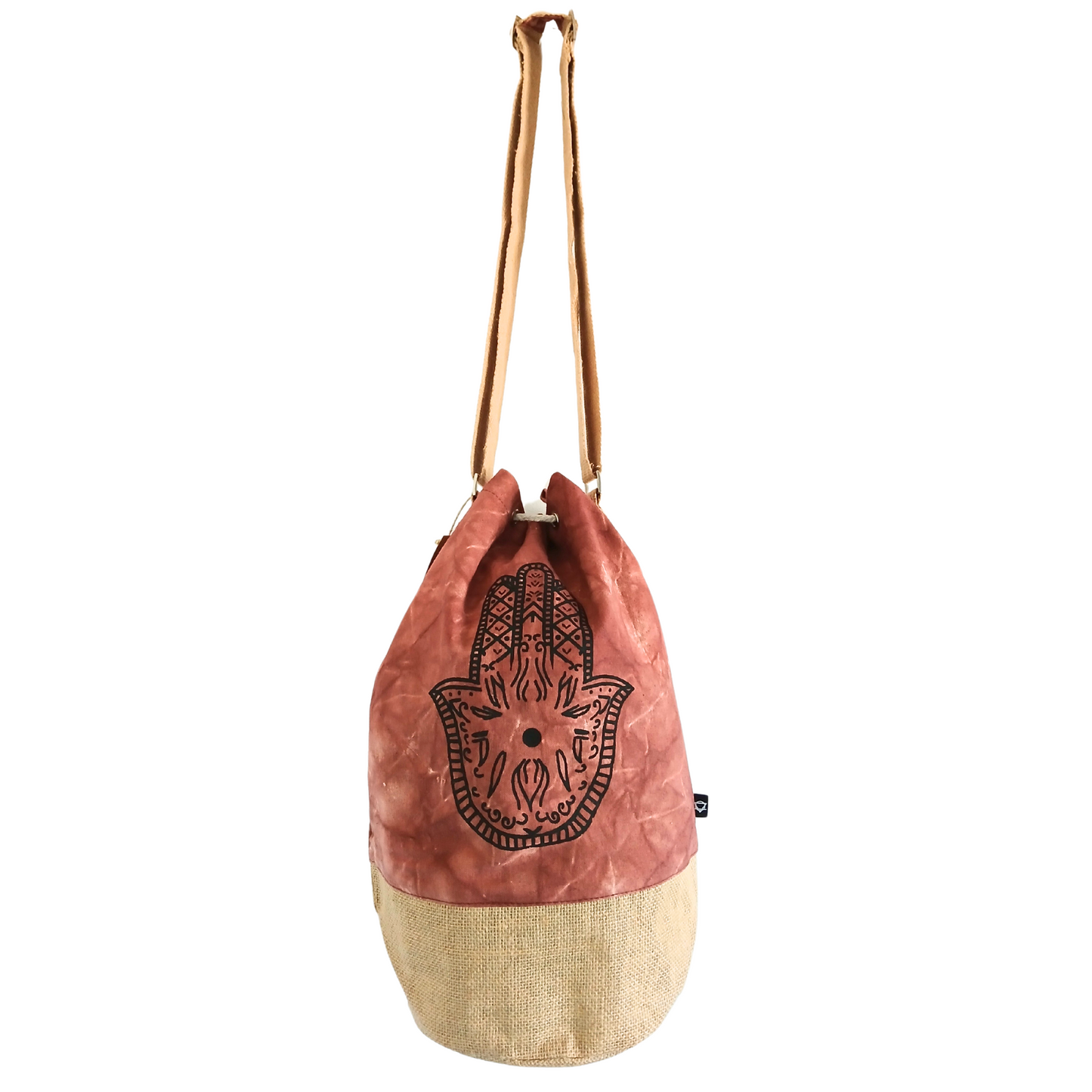 All Natural Backpack - Terracotta Stonewash - Hamsa product packaging on clean background from Quintessential Holistic Health Ltd