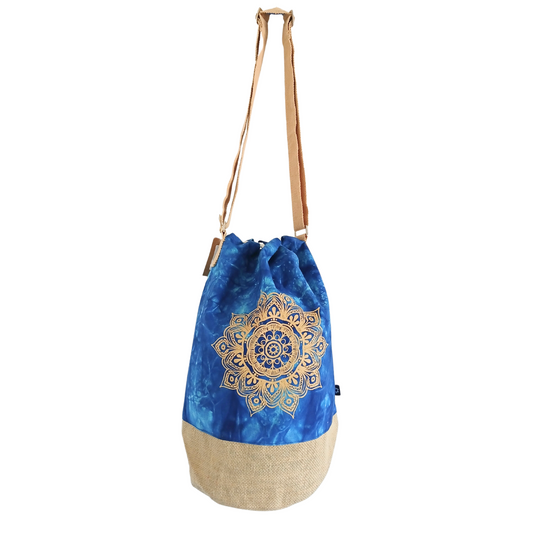 All Natural Backpack - Blue Stonewash - Mandala product packaging on clean background from Quintessential Holistic Health Ltd