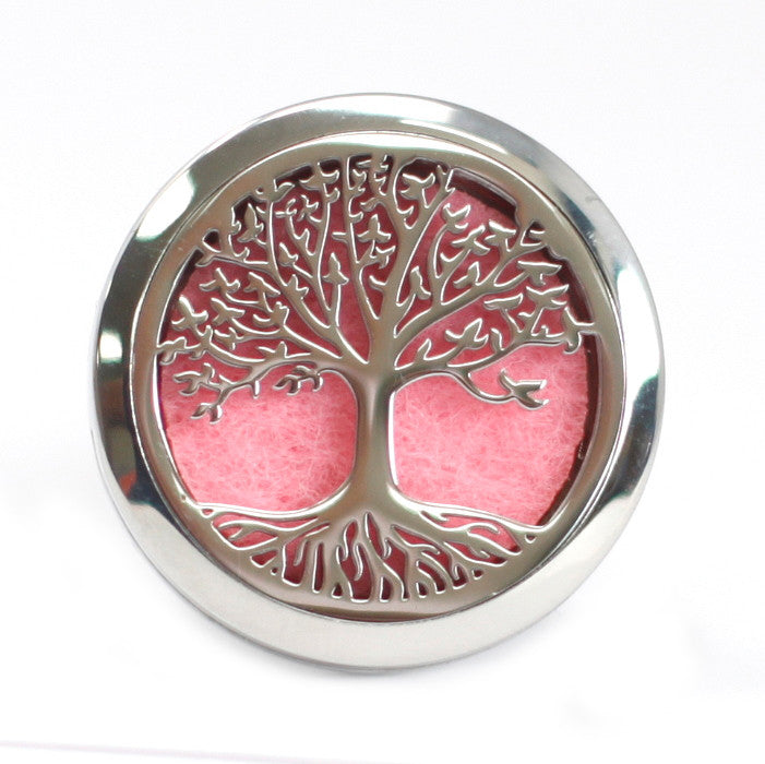 Car Essential Oil Air Freshener Diffuser Kit inc 10 Refill Pads - Tree of Life product packaging on clean background from Quintessential Holistic Health Ltd