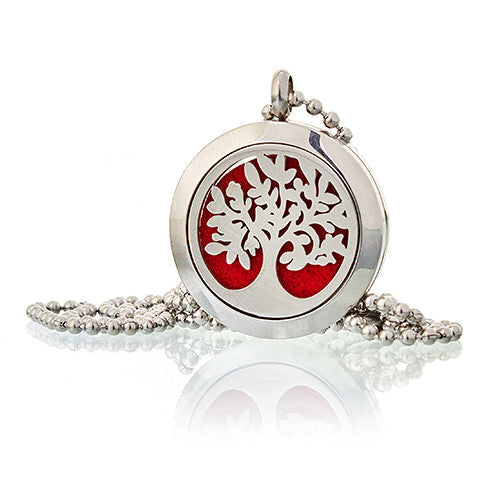 Aromatherapy Essential Oil Chain Necklace - Small / Tree of Life product packaging on clean background from Quintessential Holistic Health Ltd