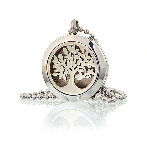 Aromatherapy Essential Oil Chain Necklace - Small / Tree of Life product packaging on clean background from Quintessential Holistic Health Ltd