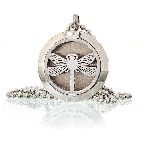 Aromatherapy Essential Oil Chain Necklace - Small / Dragonfly product packaging on clean background from Quintessential Holistic Health Ltd