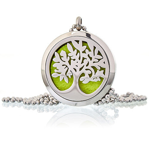 Aromatherapy Essential Oil Chain Necklace - Large / Tree of Life product packaging on clean background from Quintessential Holistic Health Ltd