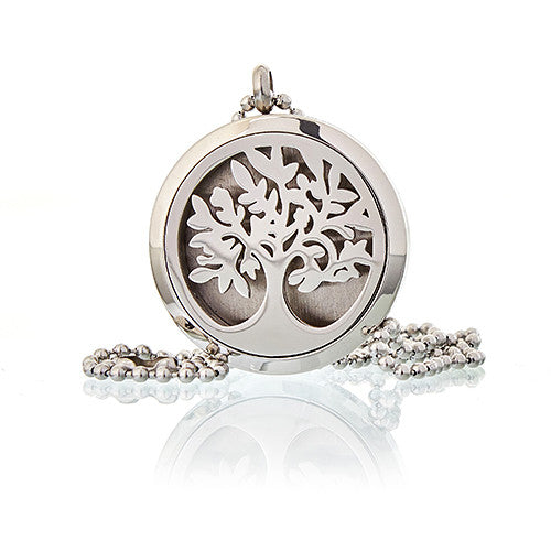 Aromatherapy Essential Oil Chain Necklace - Large / Tree of Life product packaging on clean background from Quintessential Holistic Health Ltd