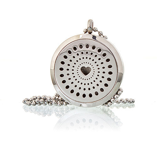 Aromatherapy Essential Oil Chain Necklace - Large / Heart product packaging on clean background from Quintessential Holistic Health Ltd